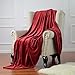 Bedsure Fleece Blanket Twin Size Red - 300GSM Lightweight Plush Fuzzy Cozy Soft Warm Blanket for Bed, Sofa, Couch, Travel, Camping, 60x80 inches