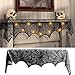 Halloween Decorations Black Lace Spiderweb Fireplace 18x96 Inch Mantle Scarf Cover Party Supplies