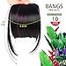 LEEONS Clip on Bangs Black Fringe Hair Extensions 6