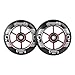 GRAVITI 100mm Pro Stunt Scooter Wheels One Pair with ABEC-9 Bearings CNC Metal Core (2pcs) (Red)