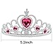 ANNTOY Princess Dress Up 7 Pcs Anna Costume Crown Gloves Wig Wand Cloak Mask Princess Accessories for Girls(Red)