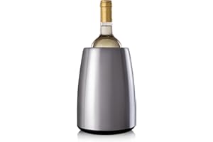 Vacu Vin Active Cooler Wine Elegant - Reusable Wine Bottle Cooler - Stainless Steel - Wine Cooler Sleeve For Standard Size Bottles - Insulated Wine Bottle Chiller to Keep Wine Cold