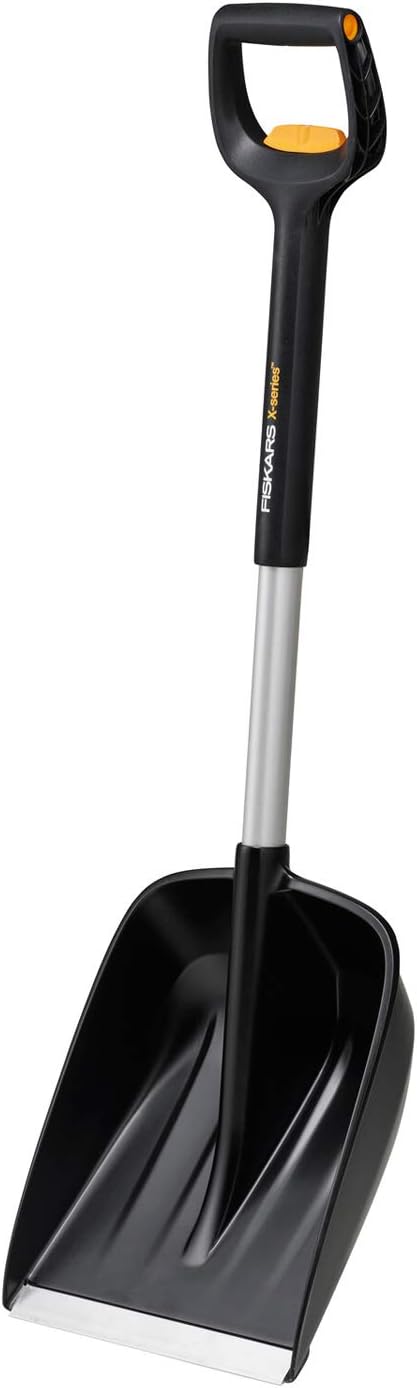 Fiskars Auto Snow Shovel, X-series, Telescopic, Length: 79.5-98.7 cm, Aluminium/Steel/Plastic, Black/Silver, 1057187 - Image 3