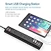 Power Strip, Surge Protector with 4 AC Outlets and 4 USB Charging Ports, 6 Feet Long Extension Cord for Smartphone Tablets Home,Office, Hotel- Black