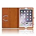 BoriYuan iPad Pro 9.7 Case, Vintage Genuine Leather Smart Cover Protective Slim Folio Flip Stand for Apple iPad Pro 9.7 Inch with Card Slot Magnetic Sleep/Wake+Stylus+Screen Protector, Brown