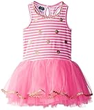Mud Pie Little Girls' and Toddler Glitter Dot Dress, Pink, Large