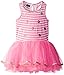 Mud Pie Little Girls' and Toddler Glitter Dot Dress, Pink, Large