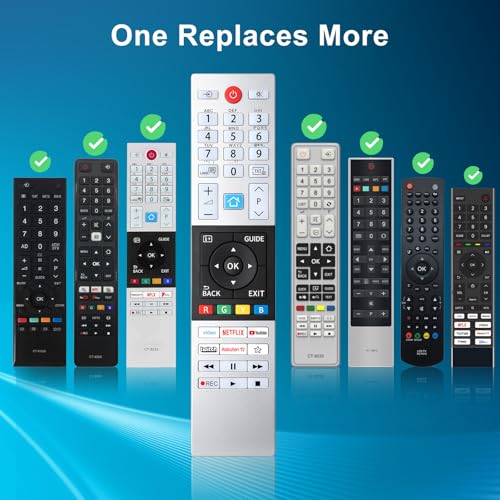 para Mando-Toshiba-TV, Universal Mando a Distancia para Original Toshiba Smart TV, con 6 Atajos