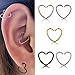Miraculous Garden 10mm 5pcs Womens Multi-functional Heart Shaped Stainless Steel Cartilage Earring Hoop (5PCS Pack)