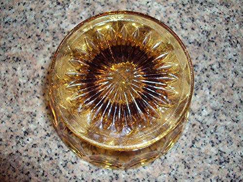 5 Vintage+Depression+Glass+Thumbprint+Footed