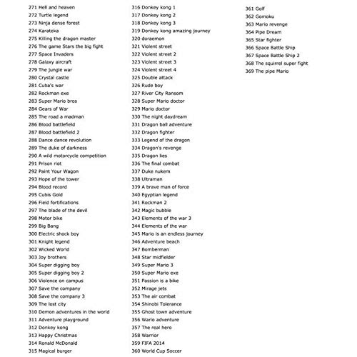 369 in 1 Game Cartridge Console Card 32 Bit Video Game Compilations Collection 369 in 1 English Language Version