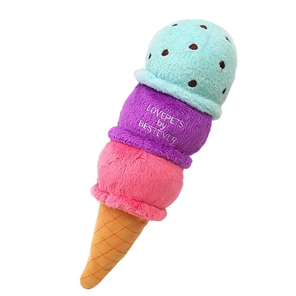 【BESTEVER】チョコミントアイスクリーム 犬 おもちゃ ペットトイ カシャカシャ キュッキュッ 音が鳴る 遊ぶ ストレス解消スイーツ ベストエバージャパン商品画像
