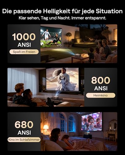 Aurzen Eazze D1 MAX Projector with Google TV 14.0 & Netflix | 4K supported, smart projector with 1000 ANSI, MEMC, 20W Dolby audio, autofocus & keystone correction, projector home cinema