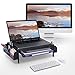 Metal Monitor Riser Stand and Computer Desk Organizer with Drawer, Black, by Simple Trendingthumb 1