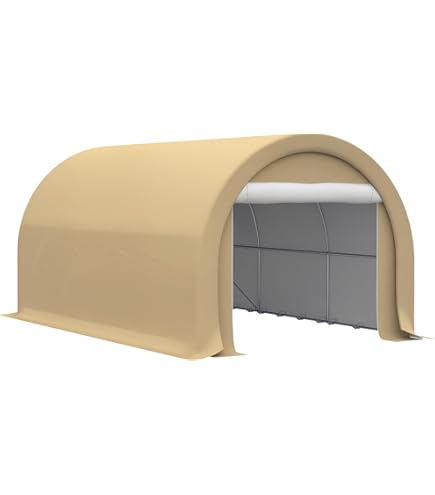 6x6 Ft Heavy Duty Outdoor Storage Shed Tent - Waterproof, UV Resistant Portable Garage For Motorcycle, Bike, ATV (Yellow)
