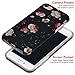 GOLINK iPhone 7 Case for Girls/iPhone 8/SE 2 Floral Case, Floral Series Slim-Fit Anti-Scratch Shock Proof Anti-Finger Print Flexible TPU Gel Case for iPhone 7/iPhone 8 - Flower Black