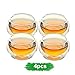 Home tea(TM) 50ml double layer glass teacup Handcraft Heat Resistant tea cup set of 4