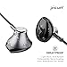 Bluetooth Headphones, Wireless Sport Earphones, In-Ear HD HiFi Stereo Earphone with Mic, Secure Fit, Noise Cancelling, Sweatproof, IPX4 Waterproof, Magnetic, Lightweight, for Gym, Running (Black)
