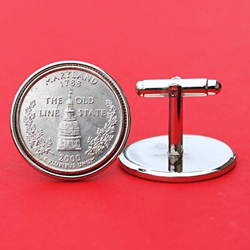 US 2000 Maryland State Quarters Bu Unc Coins Cufflinks NEW