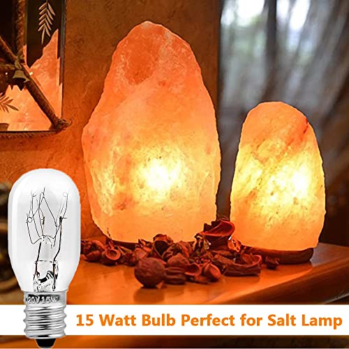 UNILAMP Salt Lamp Bulbs, 15 Watt Dimmable Brightness Light Bulbs, E12