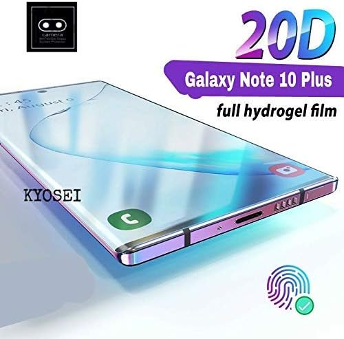 KYOSEI Hammer Proof Tempered Screen Protector Screen Guard[Ultrasonic Fingerprint Compatible]+ Camera Lens Protector for Samsung Galaxy Note 10 Plus