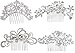JACIYA Pack of 4 Bridal Wedding Hair Comb Overtone Rose Gold Crystal Rhinestones Pearls Women Hair Side Combs Bridal Head Pin Headpiece