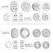 BronaGrand 40pcs Mixed Words Charms Beading Pendants for Choker Necklace Bracelet Crafting Findings Antique Silver
