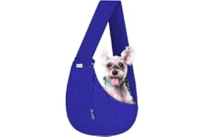 FDJASGY Small Pet Sling Carrier-Hands Free Reversible Pet Papoose Bag Tote Bag with a Pocket Safety Belt Dog Cat for Outdoor Travel
