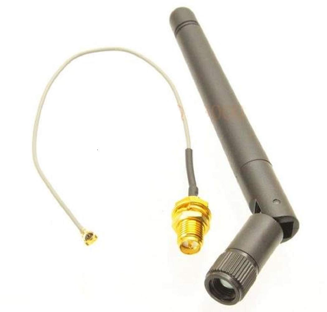 Robocraze 6dBi 2.4GHz 5GHz Dual Band WiFi RPSMA Antenna, 35 cm U.fl