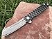 TACTICAL GEARZ TG Rouge XS, Real Damascus! Black Titanium (TiN) Stainless Steel EDC Folding Pocket Knife w/Sheath! Ball Bearing Pivot System! Razor Sharp Damascus Blade! (Rouge XS)