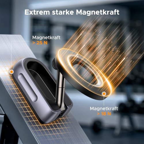UGREEN Magnetic Mobile Phone Stand 360° Rotatable Portable for Gym | Double-sided strong magnetic, easy to install, foldable and portable, suitable for most mobile phones