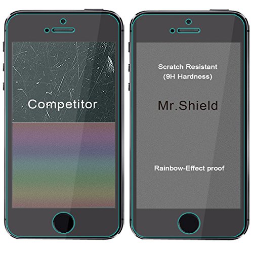 [3PACK]Mr Shield For iPhone SE / iPhone 5/5S / iPhone 5C [Tempered