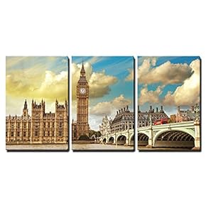 London Beautiful View of Westminster Bridge and Houses...