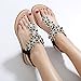 Meeshine Womens Flat Sandals Summer Rhinestone Bohemian Flip Flop Shoes