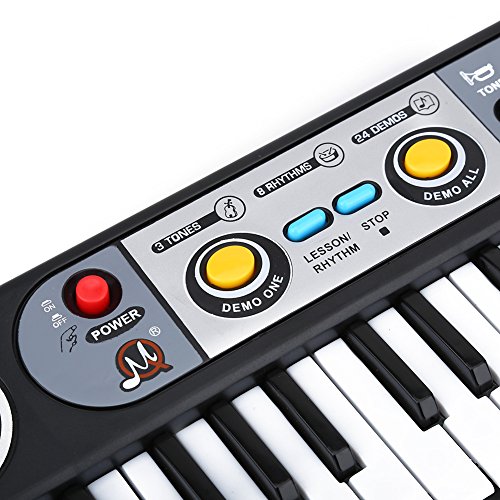 Jarchii Electric Piano Keyboard, 37-Key Digital Key Board Musical Instruments with Microphone Set for Kids Toy Beginner Music Enthusiast Music Equipment Supplies - Thumbnail 4