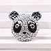 Fashion Hot Sale Lovely Cute Crystal Rhinestone Mounted White Black Panda Ring