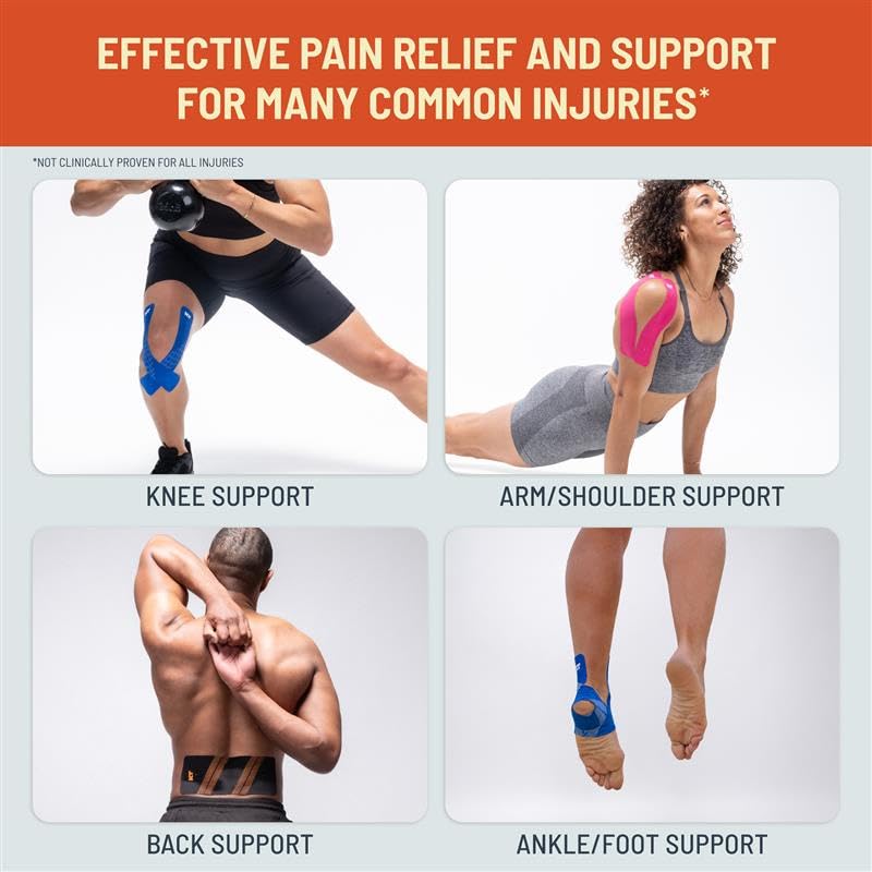 KT Tape, Pro Ice, Menthol Infused Kinesiology Tape, 20 Count, 10