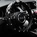 Car Steering Wheel Cover, 38CM/15'' Universal Cystal Crown PU Leather DAD Diamond Steering Wheel Cover Four Seasons Steering Cover