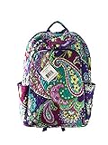 Vera Bradley Laptop Backpack (Updated Version) with Solid Color Interiors (Heather with Purple Interiors)