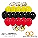 Mouse Color Balloons 40 Pack, 12 Inch Red Black Yellow Latex Balloons with Confetti Balloon for Baby Shower Birthday Party Decorations Supplies with Ribbon