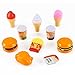 Deluxe Fast Food Lunch Play Set for Kids with Burgers, Chicken, Fench Fries, Ice Cream Dessert and Drinks