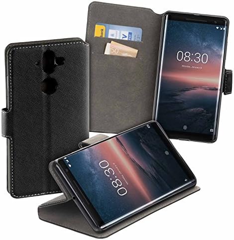 Yayago Classic Folio Case for Nokia 8 Sirocco, Black