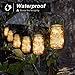 Mason Jar Lights 30 LED 6 Pack, Hanging Solar Lights Outdoors, Waterproof Solar Lanterns(Jars Included)