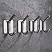 ZUNTO Towel Hook/Adhesive Hooks - Wall Hooks for Hanging Bathroom Stick on Hooks SUS 304 Stainless Steel Brushed, 4 Packs