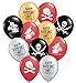 Pirate Party Favors - 36 Caribbean Pirates Latex Balloons - Pirate Party Supplies - Great for Pirate Themed Parties!
