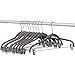 HOME IT 10 Pack Clothes Hangers with Clips Gray Velvet Hangers use for Skirt Hangers Clothes Hanger Pants Hangers Ultra Thin No Slip