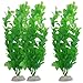CNZ Aquarium Decor Fish Tank Decoration Ornament Artificial Plastic Plant Green (10.6-inch Green, 3pcs)