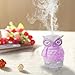 Essential Oil Diffuser COOSA 100ml Ceramic Owl Aromatherapy Diffuser Ultrasonic Cool Mist Humidifier with 7 Changing Color LED Lights and Waterless Auto Shut-off for Baby Room Bedroom Office Home Yoga