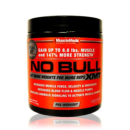 MuscleMeds No Bull XMT Pre-Workout Powder, Fruit Punch, 8.11 Ounce