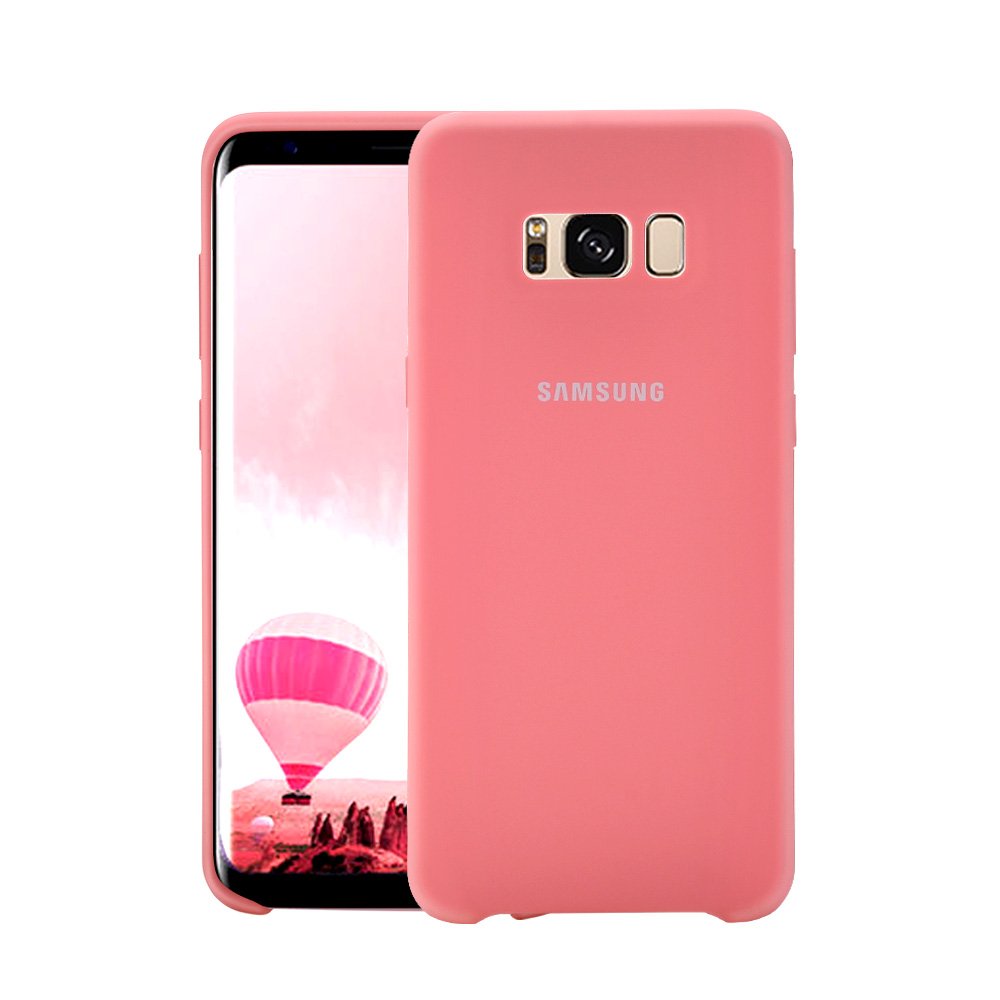 Phone Case for S8 plus,Silicone Gel Rubber Case with Soft Microfiber Cloth Lining Cushion Protective Case for Samsung S8 plus (Pink)